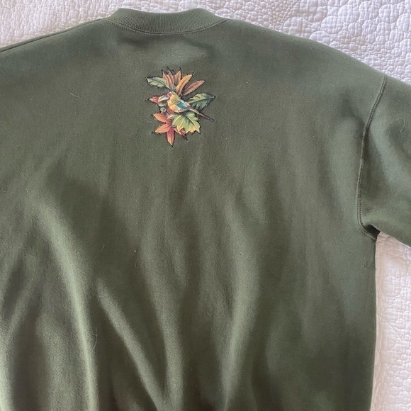 Fleece Vintage rare army green button down jacketSz is oversized XL UKN brand - Picture 2 of 14